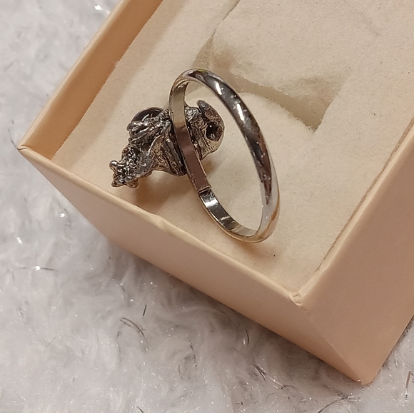 5 for $10 Handmade Silver Tone Incandescent Ball Dragon Ring Size 8 - Picture 9 of 11
